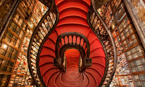 Escaleras librería Lello