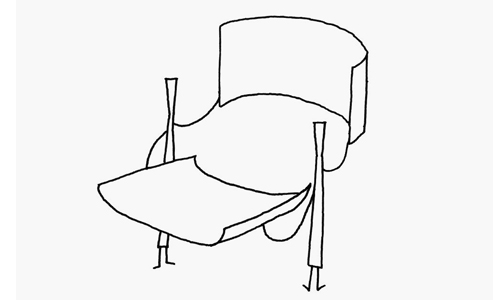 Boceto de la silla de comedor N01 by Nendo y Fritz Hansen