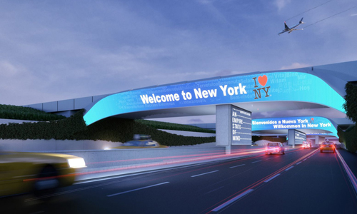 Render del plan para la renovación del Aeropuerto JFK en Queens