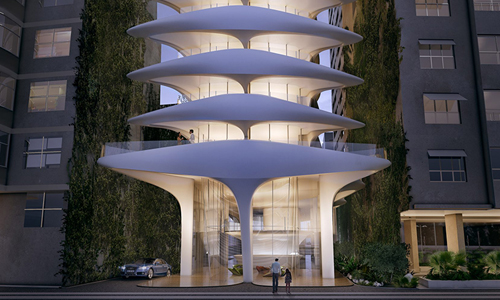 Residencial Casa Atlântica propuesta diseñada por Zaha Hadid