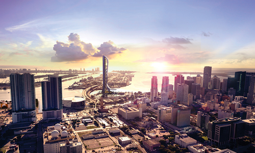 Render de SkyRise Miami diseñado por Arquitectonica