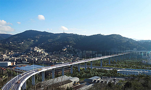 Representación fotorrealista del futuro viaducto de Génova