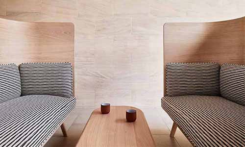 Sage sofa | Benchmark + David Rockwell.