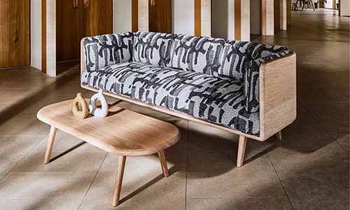 Sage sofa | Benchmark + David Rockwell.