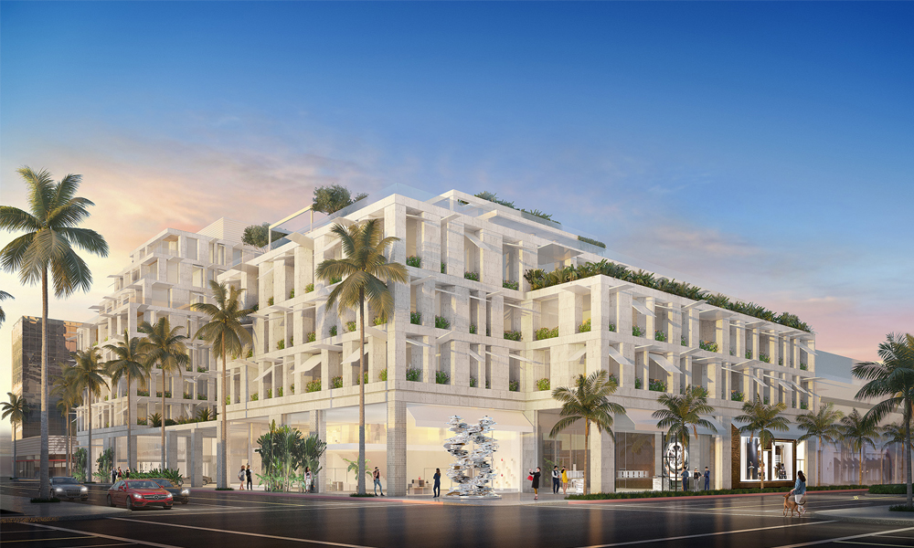 Así lucirá el nuevo hotel boutique que Louis Vuitton construirá en Beverly Hills.