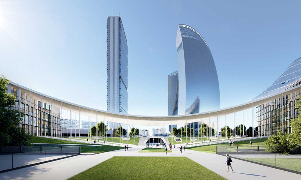 BIG conectará visualmente torres de ZHA, Isozaki y Libeskind en CityLife